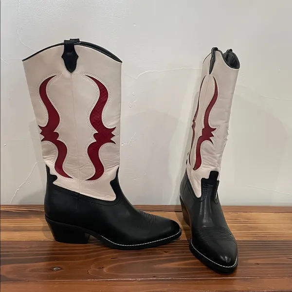 Nine West Cwyft Western Boots Faux Leather Size 9M NEW! - Image 6