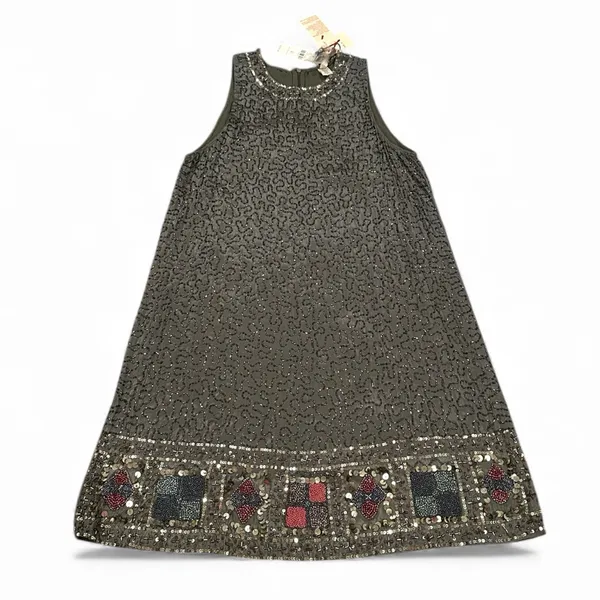 Anthro RAGA Wedding Guest Hanna Beaded & Sequin Sleeveless Dress Garden Party M - Image 6