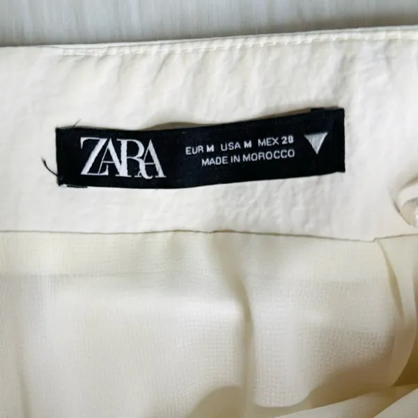 Zara Ecru Voluminous Bow Mini Skirt - Image 3