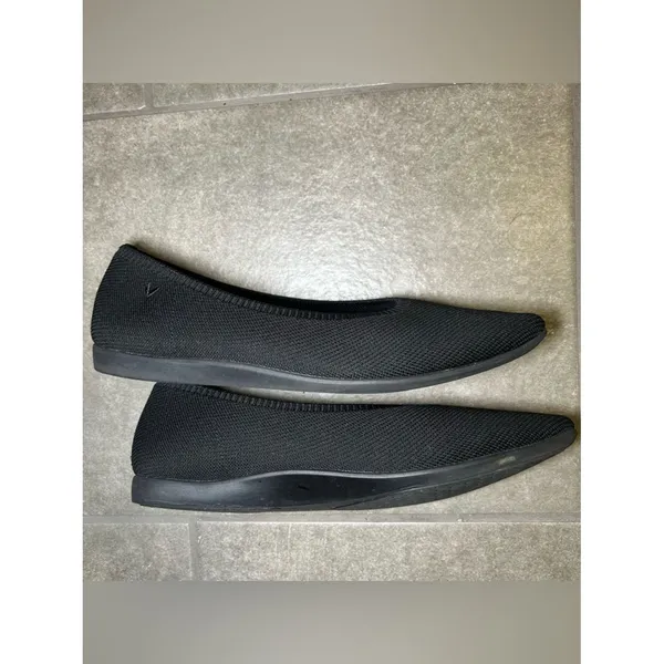 Vivaia Aria Walker Black Pointed Toe Knit Ballet Flats Women’s Shoe Size 11 - Image 7