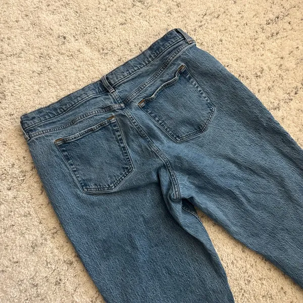 Abercrombie & Fitch Curve Love Low Rise Baggy Jean Medium Wash Size 16 Plus Size - Image 7