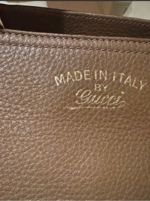 Gucci Brown Leather Tote with Bamboo Handles - Image 7