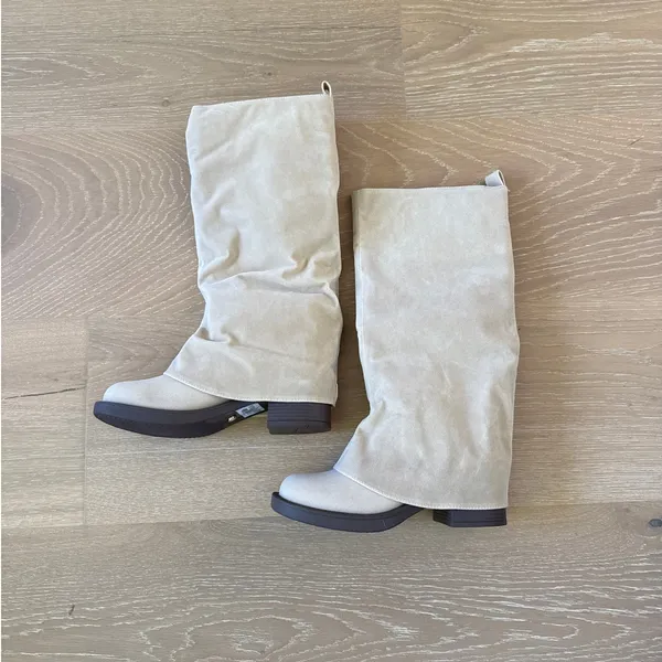 White Fox Tinashe Knee High Boots Size US 6 in Sand Tan - Image 2