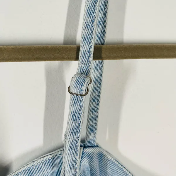 PrettyLittleThing denim mini dress with a sculpted corset-inspired fit - Image 4