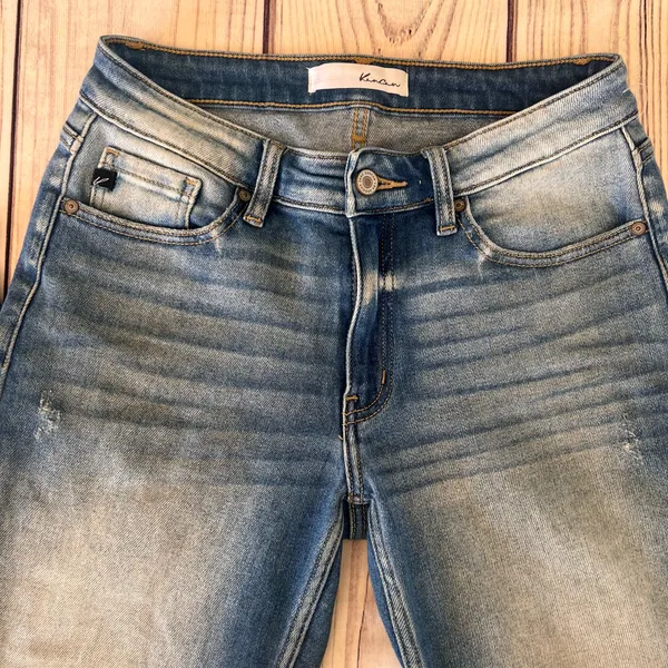 KanCan Distressed Cuffed High Rise Jeans - Image 2