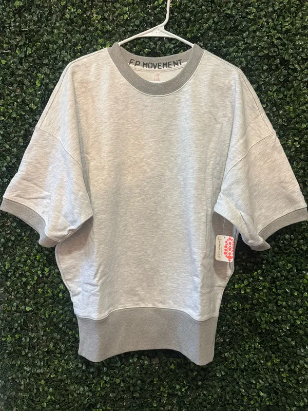 FP MOVEMENT by FREE PEOPLE For The Win Short Sleeve Sweatshirt - Image 5