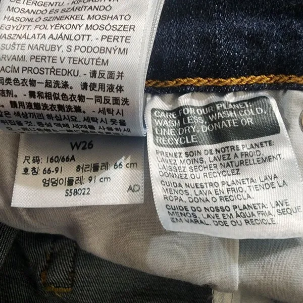 Levi's Raw Edge Blue Jean Shorts (26) - Image 5