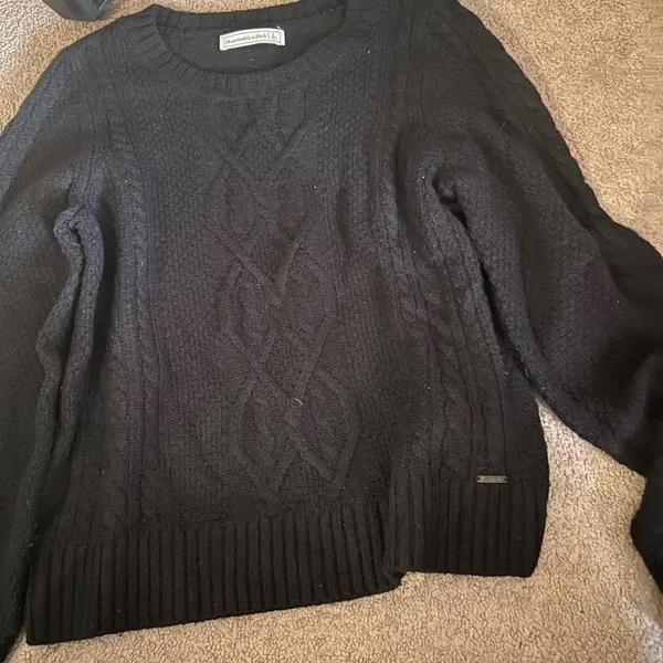 Abercrombie cable knit‎ sweater L - Image 8