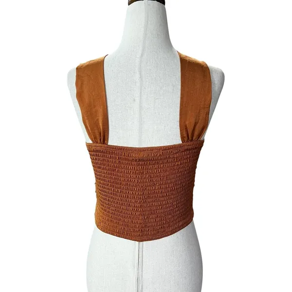 Lush Bronze Satin Tank Top Women Size Small | 18-4 - Image 2