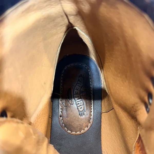 Freebird Hiker Boots‎ Size 7 Tan Distressed Leather Lace Up Lug Sole L98985 - Image 7