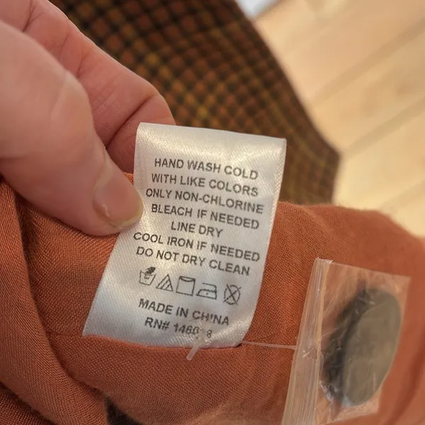Anthropologie Lost + Wander orange & yellow plaid trench coat - Image 11