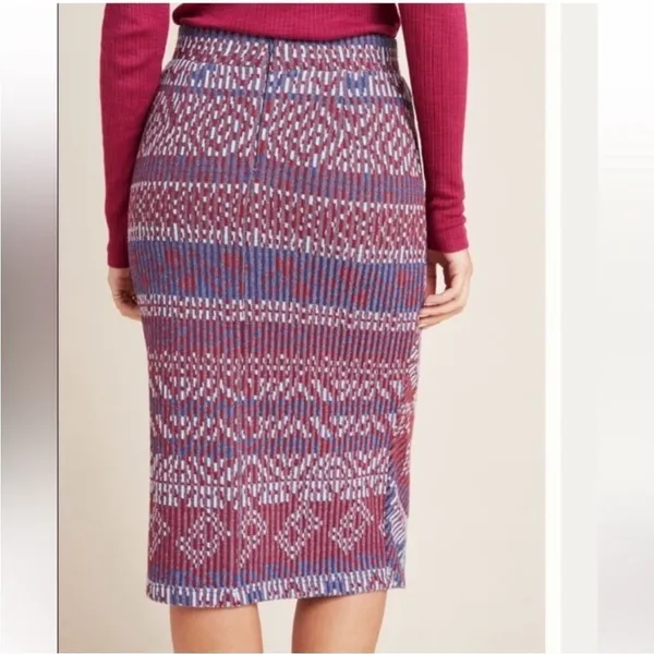 Maeve Anthropologie Skirt Carolina‎ Wrap Pencil Lined Boho Stretch Multicolor SM - Image 2