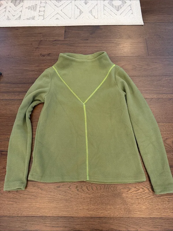 Dudley Stephens Olive Green Fleece Mockneck Pullover Size XS - C67-044 - Image 3