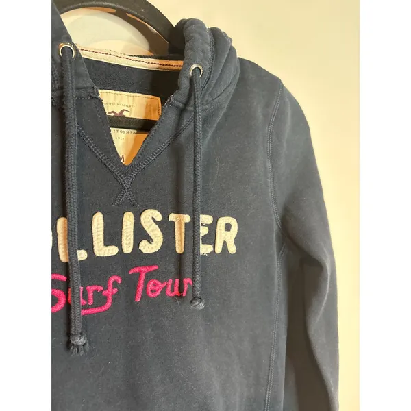Y2K Hollister navy blue graphic hoodie - Image 3