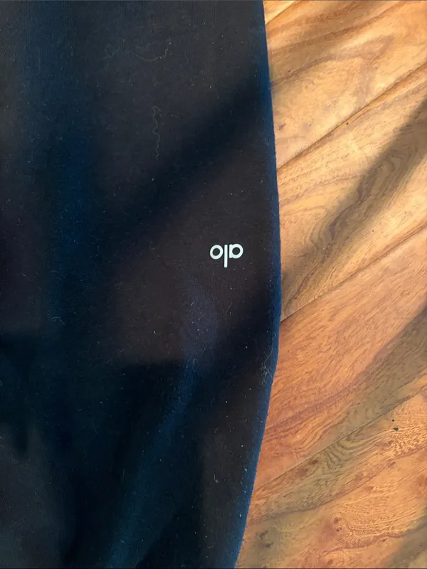 Alo Black Jogger Pocket Zip Sweatpants Size Small - Image 7