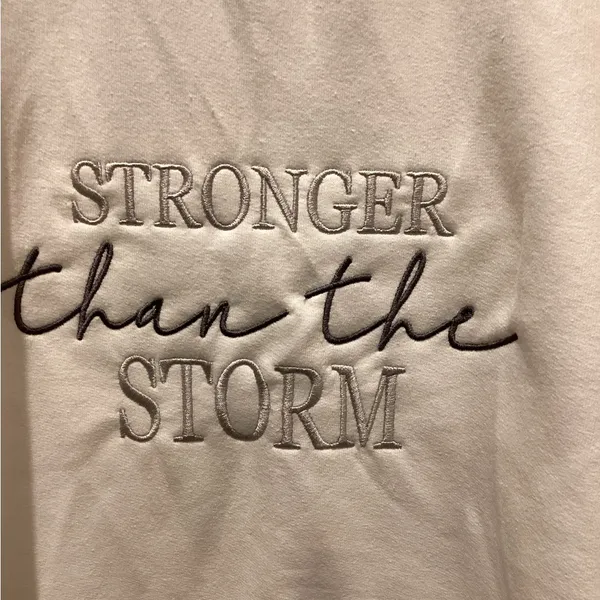 Gildan White Crewneck Sweater with Graphic - Image 2