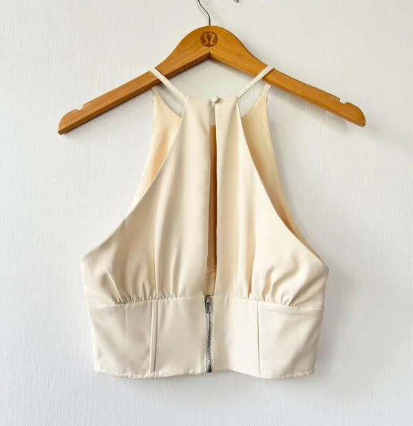 NWT Showpo Mishka Cream Halter Neck Top - Image 3
