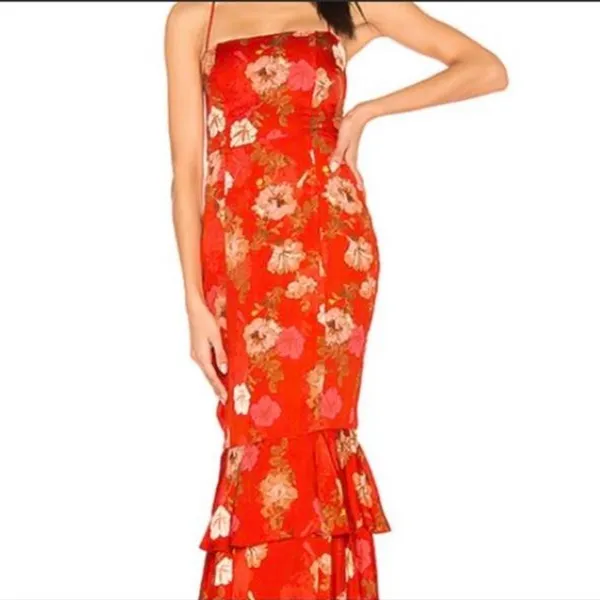 MAJORELLE Marissa Maxi Dress in Red Candy Apple - Image 3