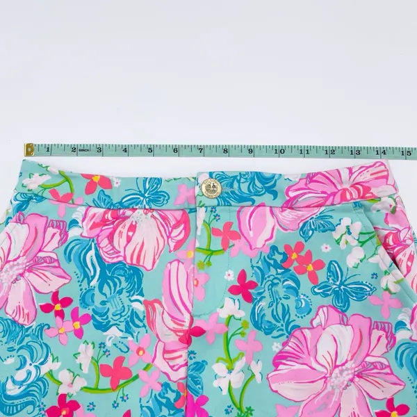 Lilly Pulitzer Colette Knit Skort Scallop Hem Size 0 Surf Blue Luscious Lions - Image 10