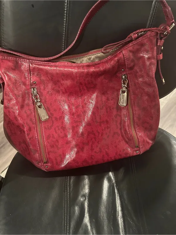 Red faux Leather Shoulder Bag - Cole Haan - Image 3