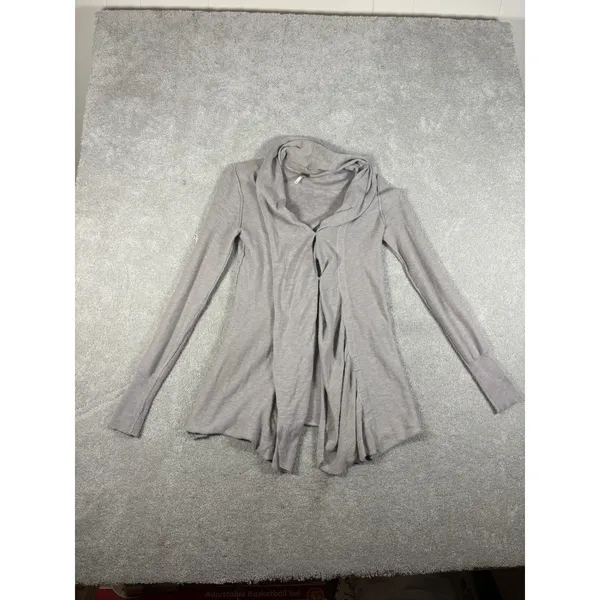 FREE PEOPLE Tan Tunic Cardigan Wrap Sweater Size‎ XS - Image 4