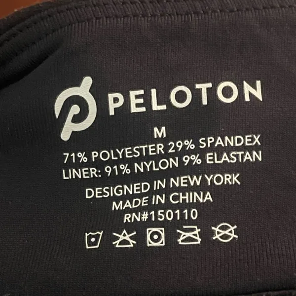 Peloton Women’s Black Logo Sports Bra with Colorful Criss Cross Straps Active - Image 7
