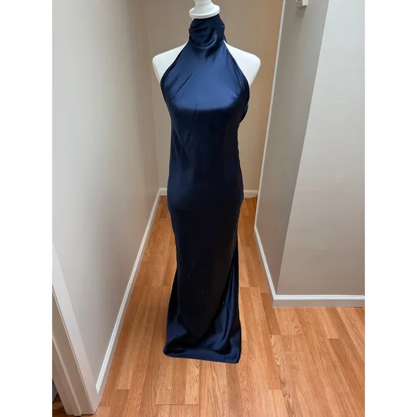 Show Me Your MuMu Lisa Maxi Dress Midnight Navy Size Medium - Image 6