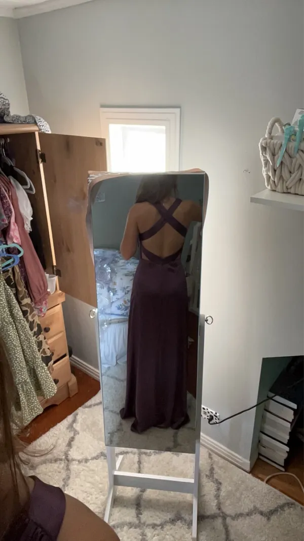 Azazie Dress Bridesmaid Plum - Image 2