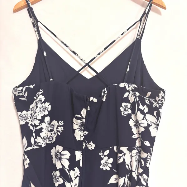 Premier Amore Floral Maxi Dress Womens L Navy Wedding Elegant Cocktail Party‎ - Image 5