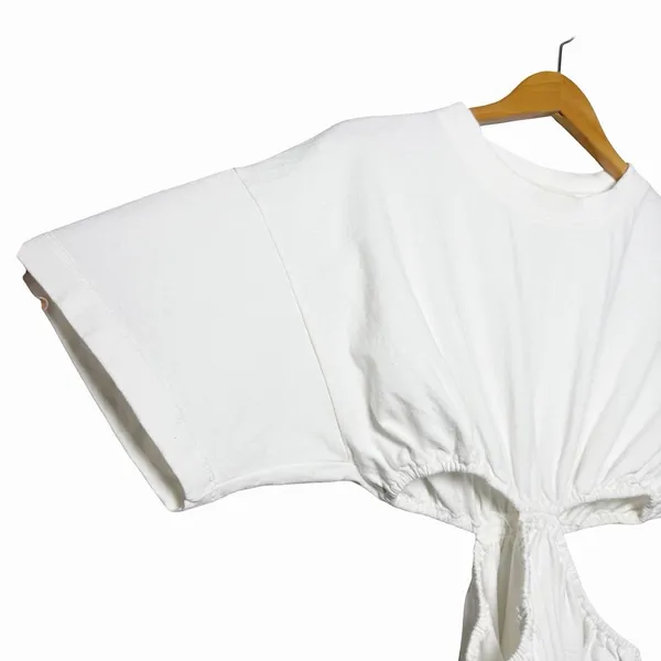 Free People FP Beach Women's XS Dandelion Mini‎ Dress Cutout White Short Sleeve Euro Summer - Image 8