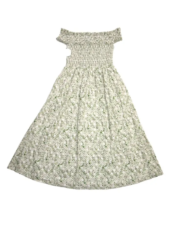 NWT Hill House Marguerite Nap in Sand Basketweave Vine Smocked Midi Dress L - Image 4