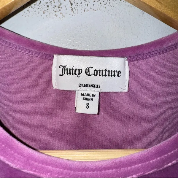 juicy couture Small Crop‎ Bling Crop Top Velour Sport Bra Lollipop Pink CP - Image 3