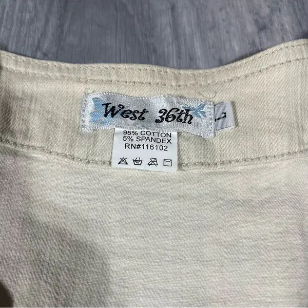 West 36th Embellished Cream Vest; Large Women’s - Image 3