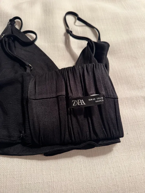 ZARA Black Cropped Top - Image 4