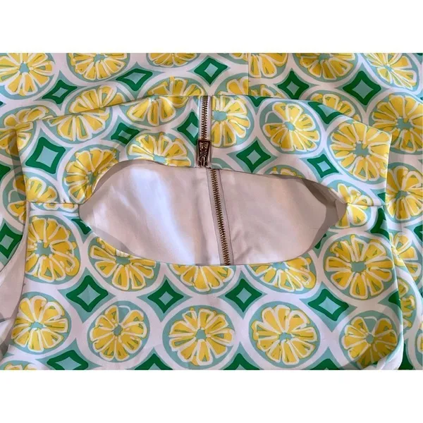 Sail to Sable Lemon Print‎ Sleeveless Shift Dress MEDIUM Diamond Colorful - Image 9