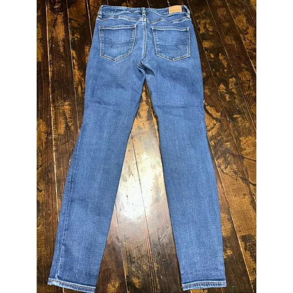 American Eagle 8 distressed stretch normcore hi-rise jeggings - Image 3