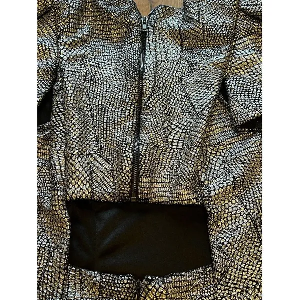 Mustard Seed Dress‎ Mini Short Shimmer Silver Size Small S - Image 9