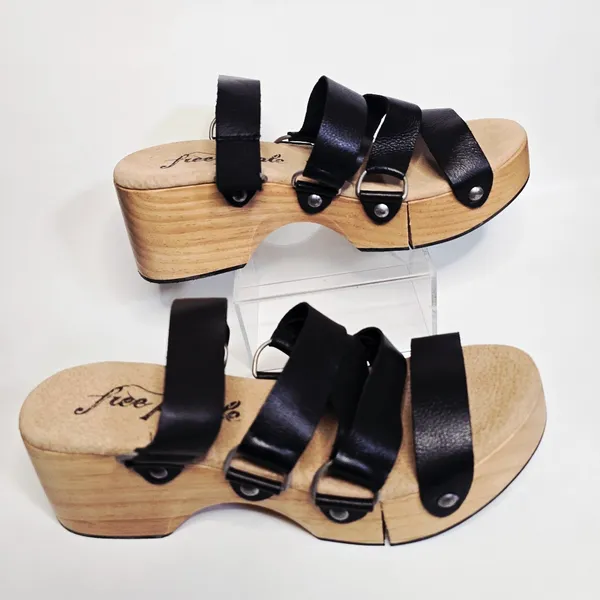 FREE PEOPLE Virgo Switchback Clog Slide Sandal - Black - Image 3