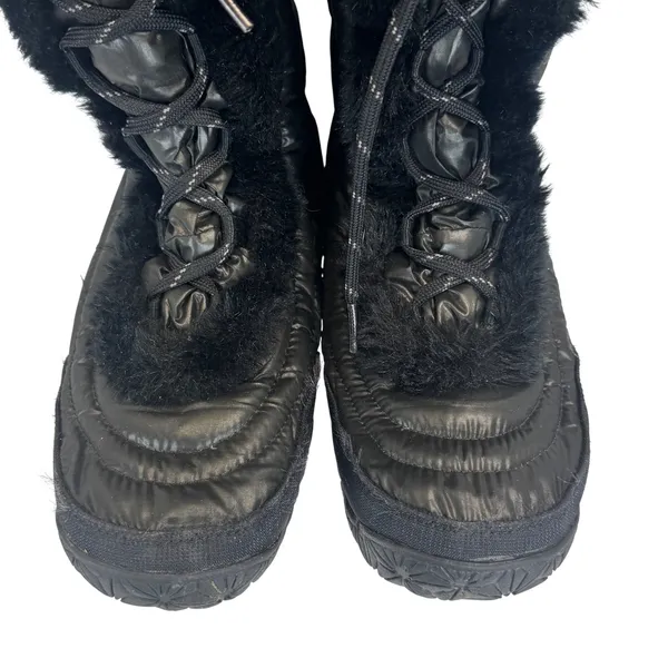 The North Face Nuptse Purna II Winter Boots Black Goose Down Faux Fur Womens 9.5 - Image 11