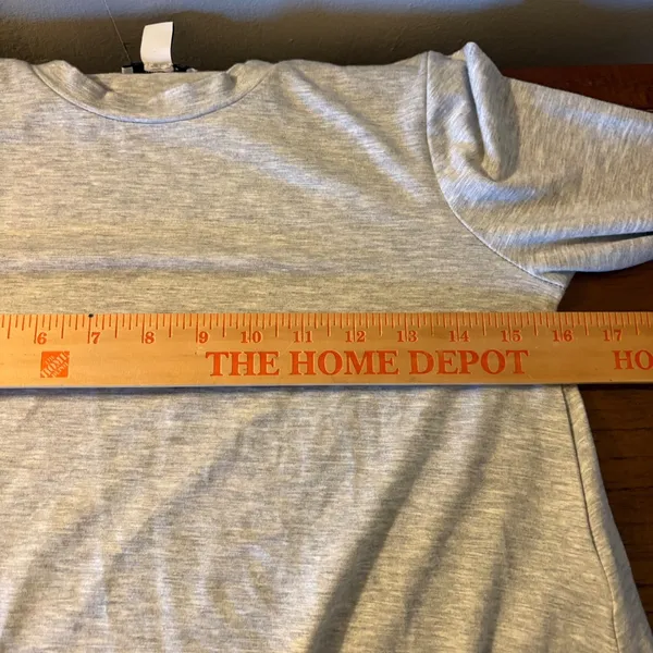 Anthropologie Daily Ritual Heather Gray Long Sleeve Crewneck Tunic Top Small - Image 6