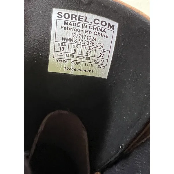 Sorel Lexie Wedge Boots‎ Leather Camel Brown Waterproof Women’s Size 10 - Image 9