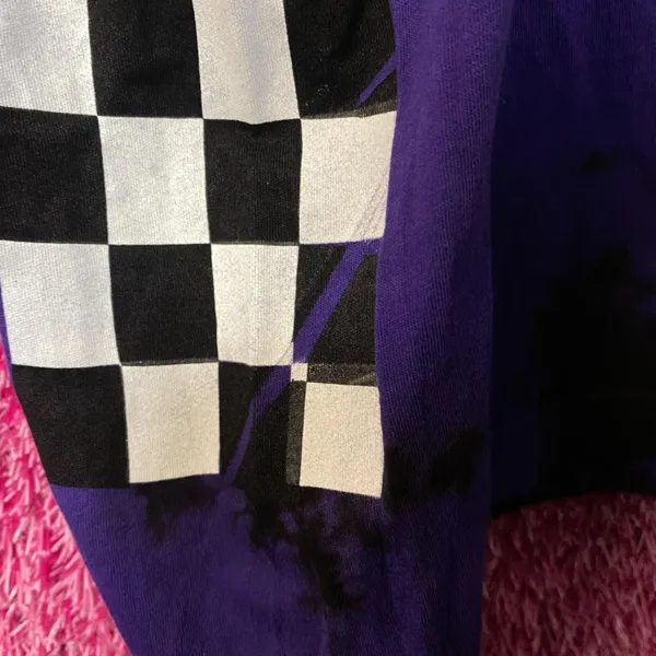 Broken Promises Checkered Pattern Tie Dye Long Sleeve L  - Image 5