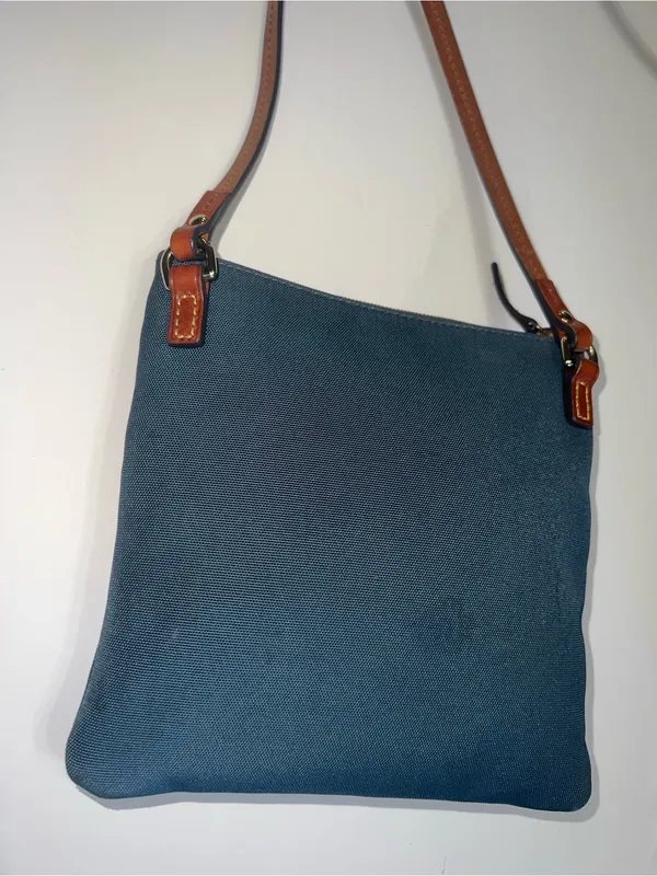 Dooney & Bourke Navy Crossbody with Brown Trim - Image 3