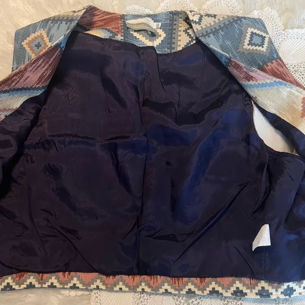 Vintage Coldwater Creek Aztec Southwest Open Front Vest Women’s Size XL - Image 6