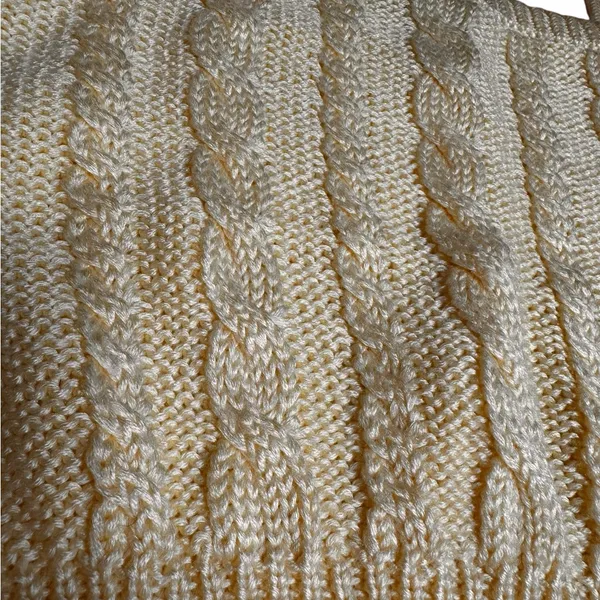 Unique Vintage 90s Vintage E.V. Ltd Pale Yellow Cable Knit Cami Top Acrylic Sweater Tank Med - Image 4