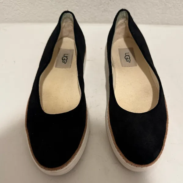UGG Kammi Black Suede Slip-On Sneaker Ballet Flat Size 8.5 - Image 2