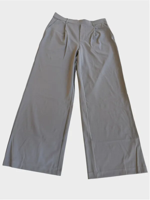 Size L Reg Halara Flex High Waisted Plicated Side Pocket Straight Leg Work Pants - Image 4