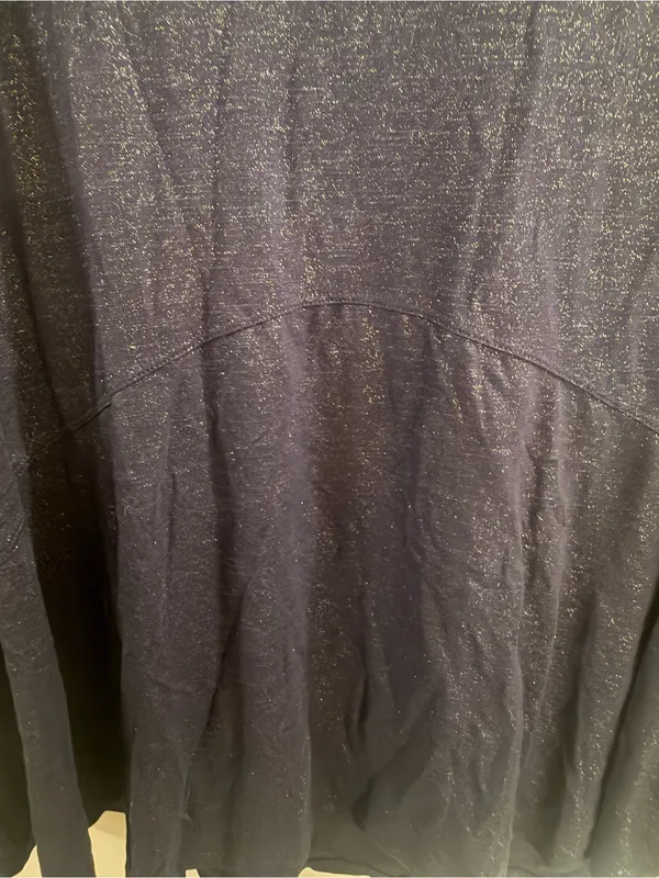 Cato Navy Blue Shimmer Bell Sleeve Top Size XL - Image 3