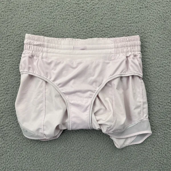 Lululemon Hotty Hot Shorts High Rise 4" Pale Pink Athletic Athleisure Women's 8 - Image 3