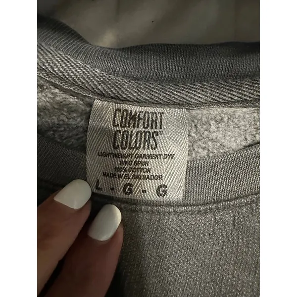 Comfort Colors "Visionary" Crewneck Sweatshirt Size Large Gray Lightweight - Image 4